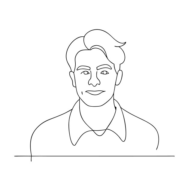 dibujo de una sola línea para colorear el libro de un hombre