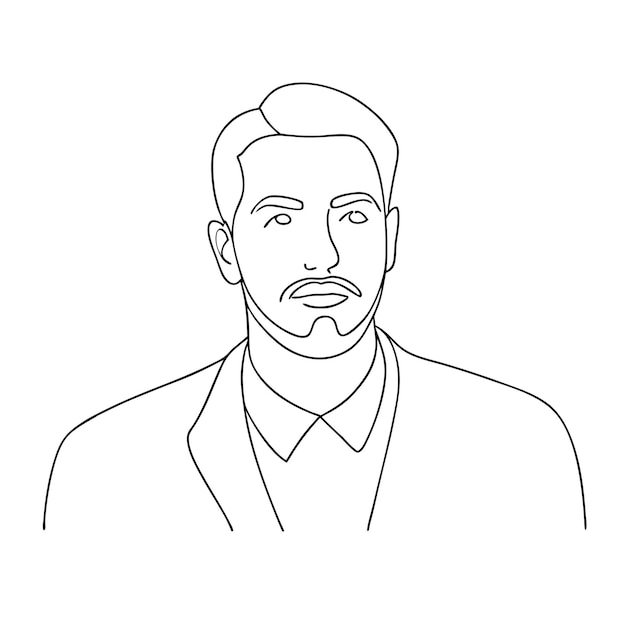 dibujo de una sola línea para colorear el libro de un hombre