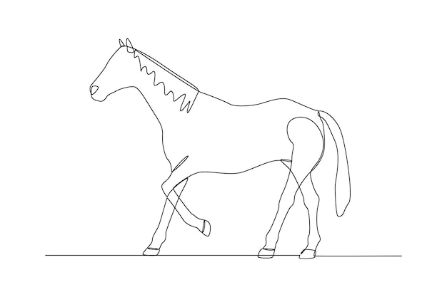 Dibujo de una sola línea concepto de animal mamífero Diseño de dibujo de línea continua ilustración vectorial gráfica