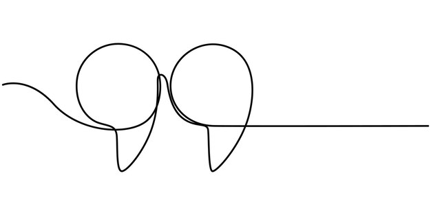 Dibujo de una sola línea continua de una cita Un dibujo de una línea contínua de una cita Vector