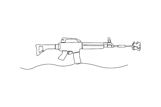 Dibujo de una sola línea día antiterrorista Concepto antiterrorista Diseño de dibujo de línea continua ilustración vectorial gráfica