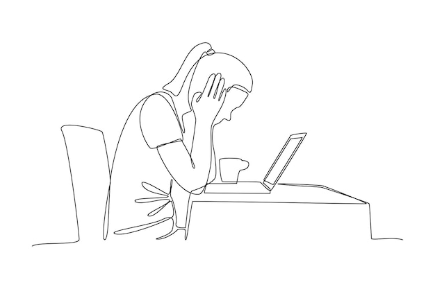 Dibujo de una sola línea trabajar juntos discutiendo negocios Reunión de colegas Concepto de trabajo en equipo Dibujo continuo diseño de líneas ilustración gráfica vectorial