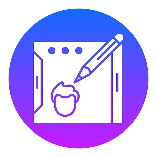 dibujo, tableta, vector, ilustración