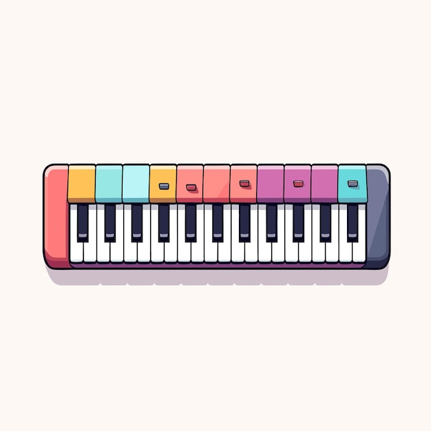 Vector un dibujo de un teclado con la palabra clave en la parte superior.