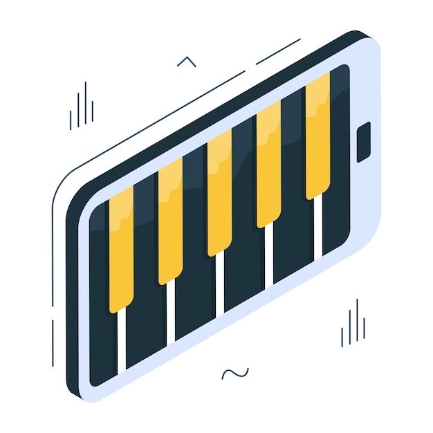 un dibujo de un teclado de piano con la palabra piano en él