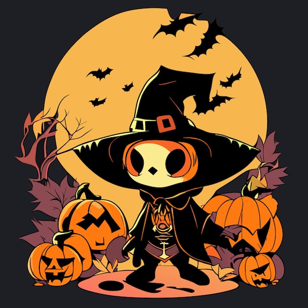Un dibujo con temática de halloween.