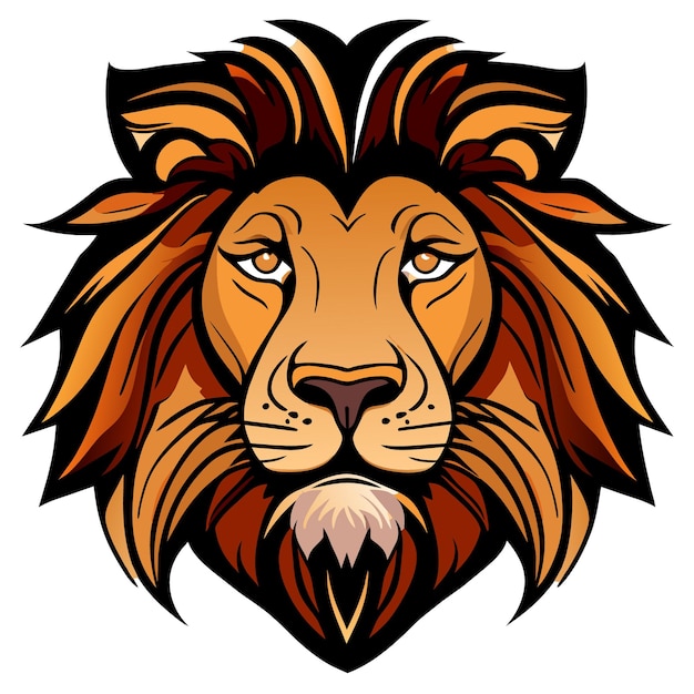 Vector dibujo del título de majestic lion