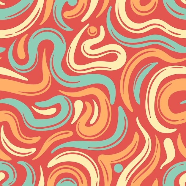 dibujo a todo color abstracto ilustración de patrón sin costuras