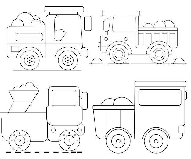 Un dibujo de un tren con un carro que dice "volquetes".