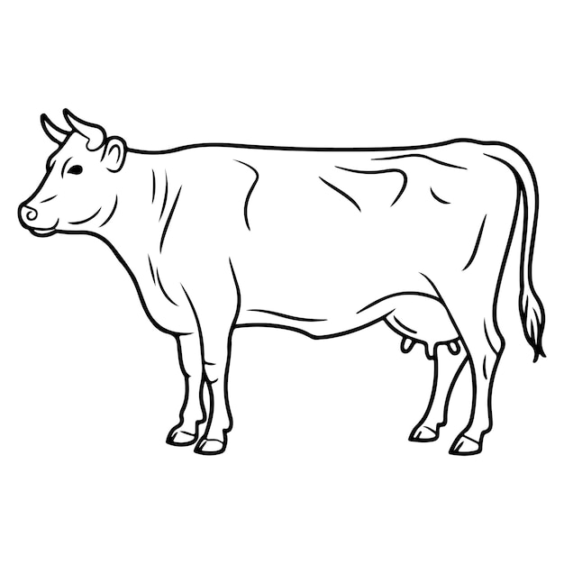 Dibujo de una vaca lechera