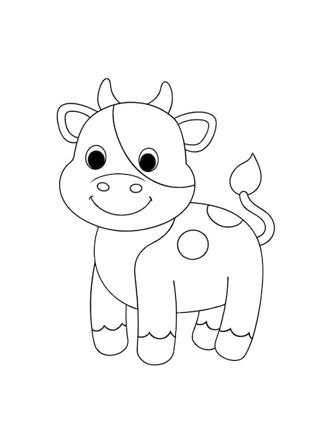 un dibujo de una vaca