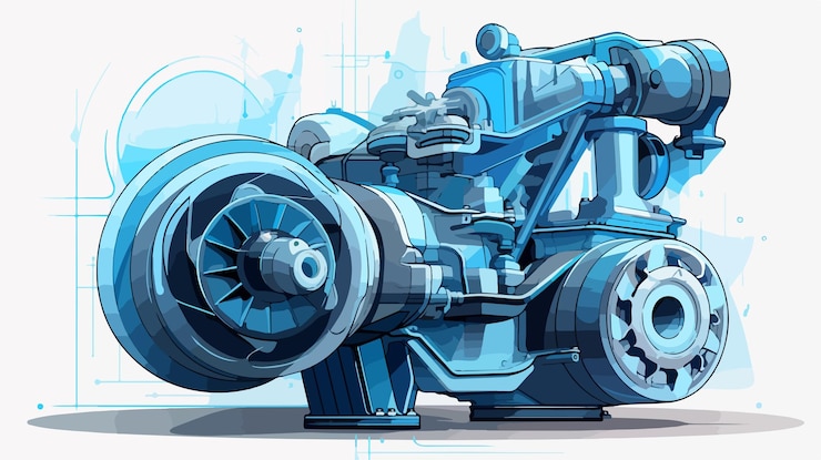 Vector dibujo vectorial 3d futurista con baja demolición de poli