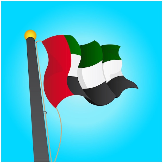 Dibujo vectorial de la bandera de los Emiratos Árabes Unidos