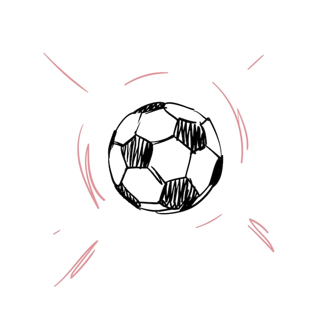 Vector dibujo vectorial de un chico jugando al fútbol