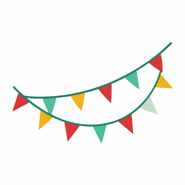 Dibujo vectorial del contorno de la guirlanda decorativa