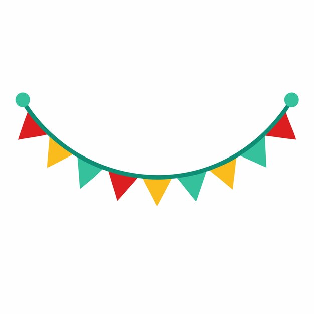 Dibujo vectorial del contorno de la guirlanda decorativa