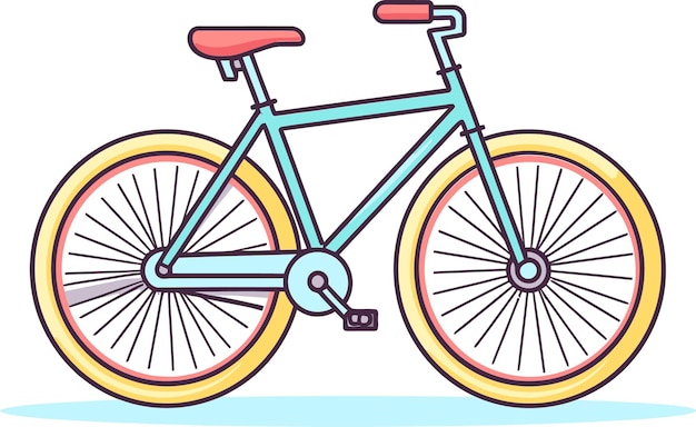 Dibujo vectorial detallado de la rueda de la bicicleta híbrida