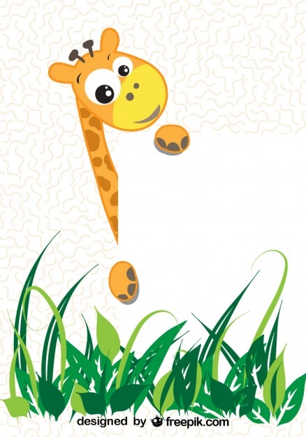 Dibujo vectorial girafa