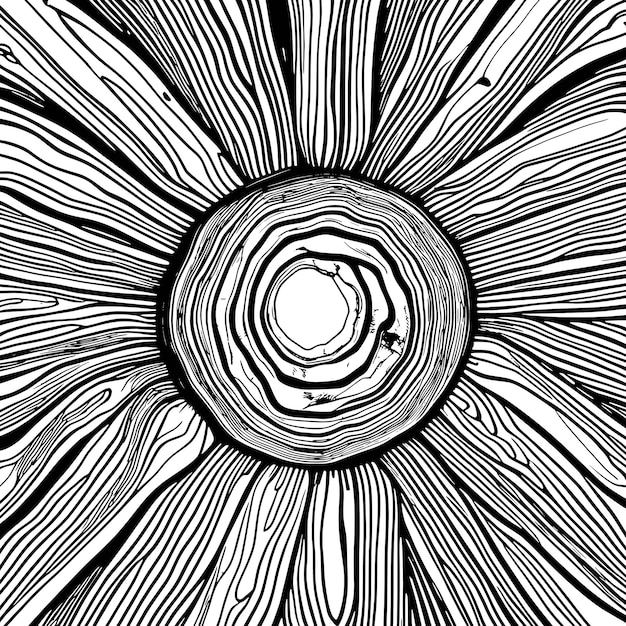 Dibujo vectorial de gráficos abstractos en blanco y negro