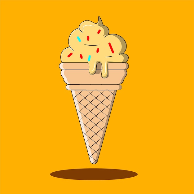 Dibujo vectorial de helado