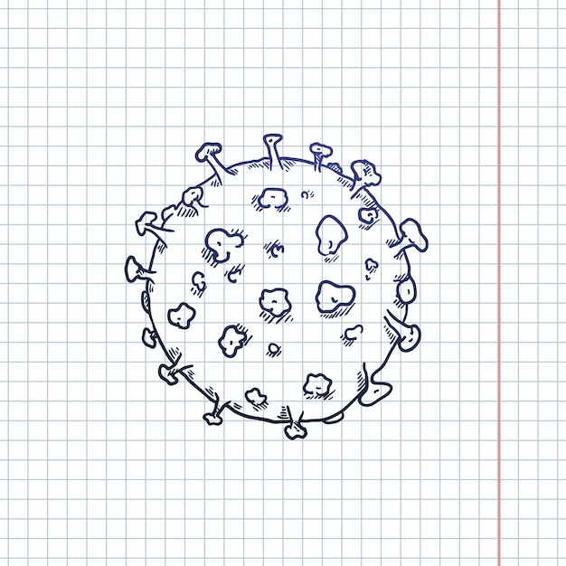 Dibujo vectorial Ilustración del coronavirus 2019nCoV