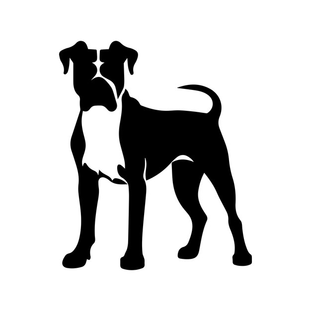 Vector dibujo vectorial de perro boxer