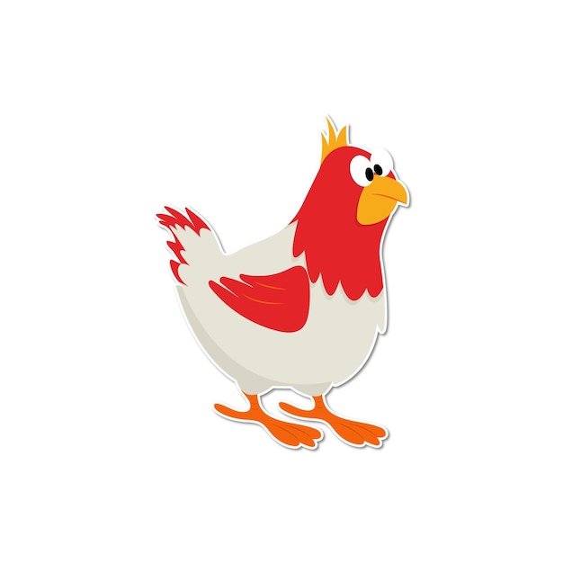 Vector dibujo vectorial de un pollo lindo