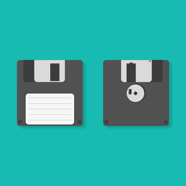 Vector dibujo vectorial realista de disquete