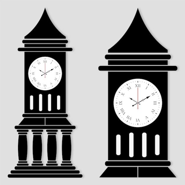 Dibujo vectorial de la torre del reloj