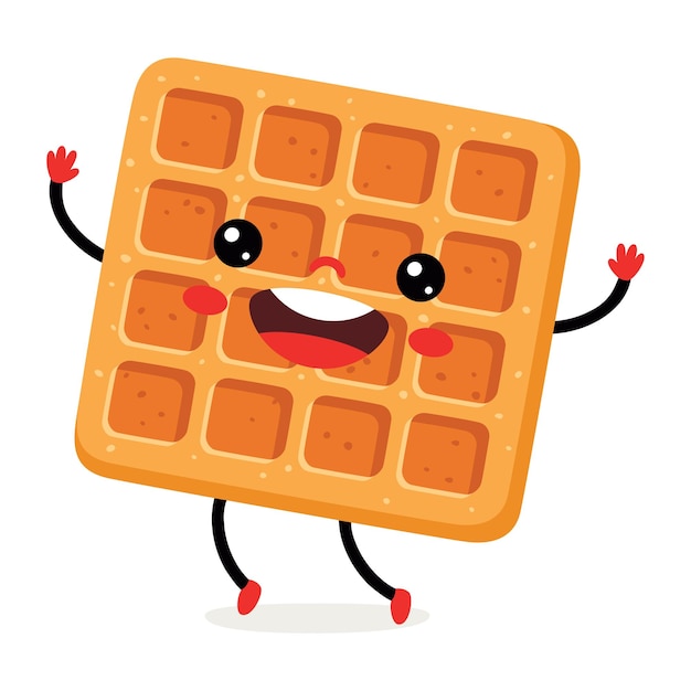 Vector dibujo vectorial de un waffle