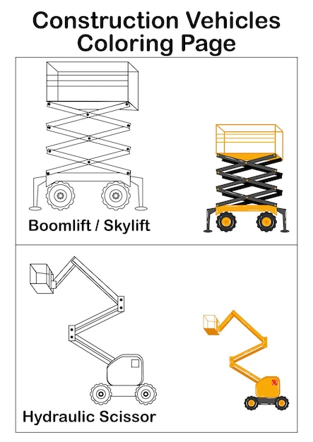 Dibujo de vehículos de construcción para colorear