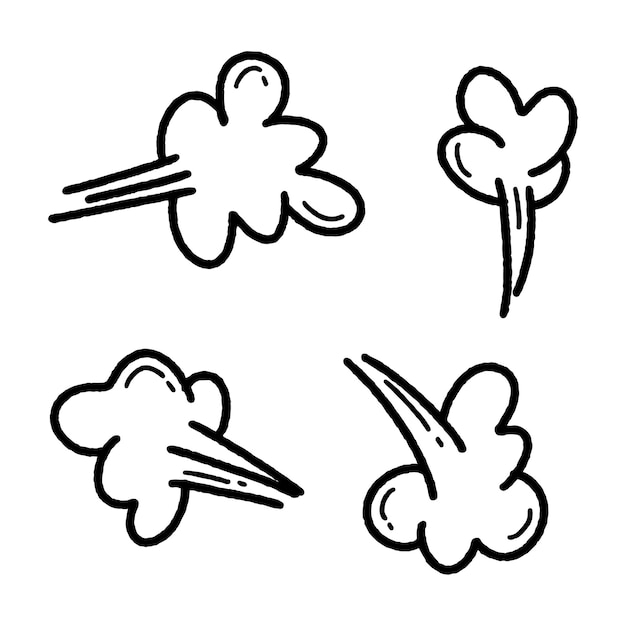 un dibujo de un viento de nube