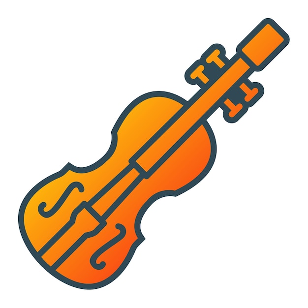un dibujo de un violín con un número 7 en él