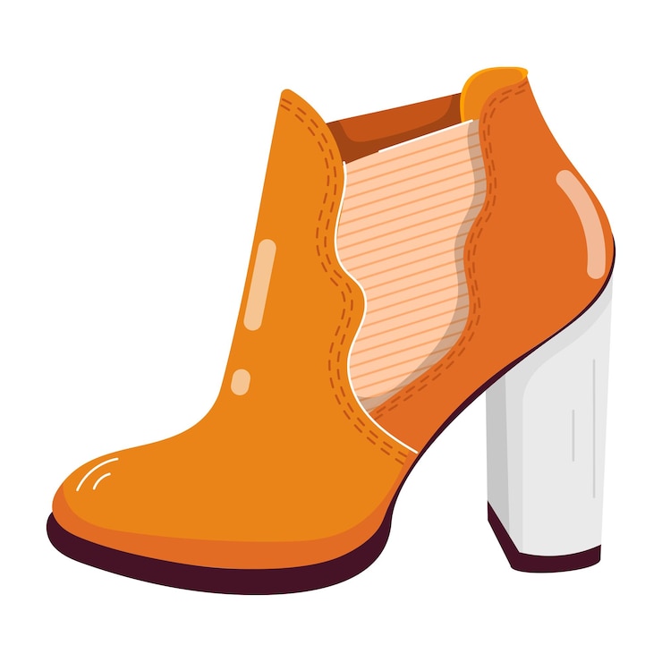 Vector un dibujo de un zapato que tiene un cuchillo en él