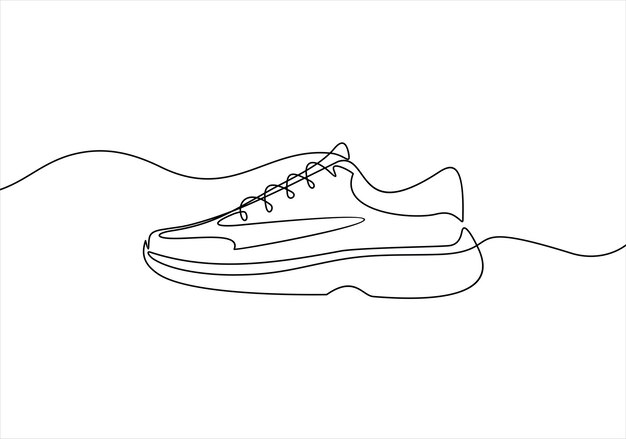 un dibujo de un zapato