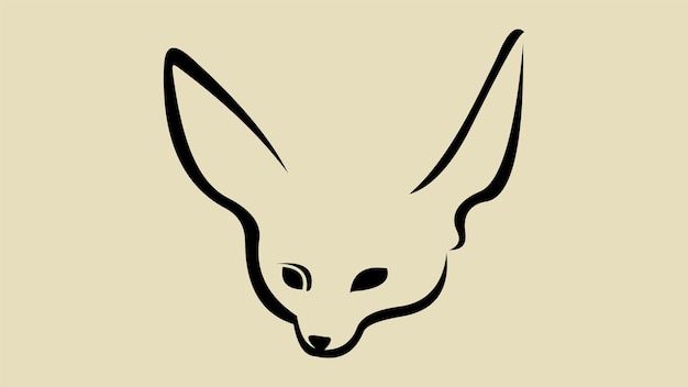 Vector un dibujo de un zorro fennec.