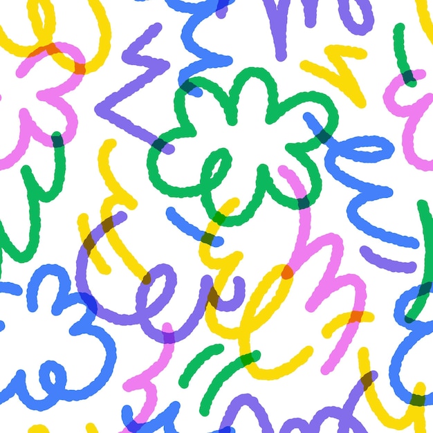 Dibujos abstractos, dibujos sin costuras, líneas de colores creativos, telón de fondo colorido de moda.