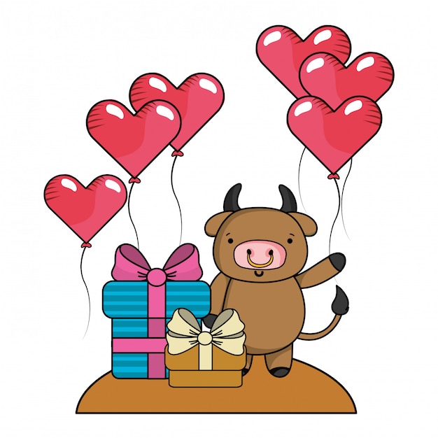Dibujos animados de amor y animales
