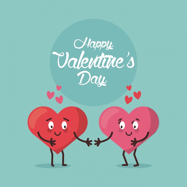 Dibujos animados de amor de san valentín | Vector Premium Dibujos animados de amor de san valentín | Vector Premium