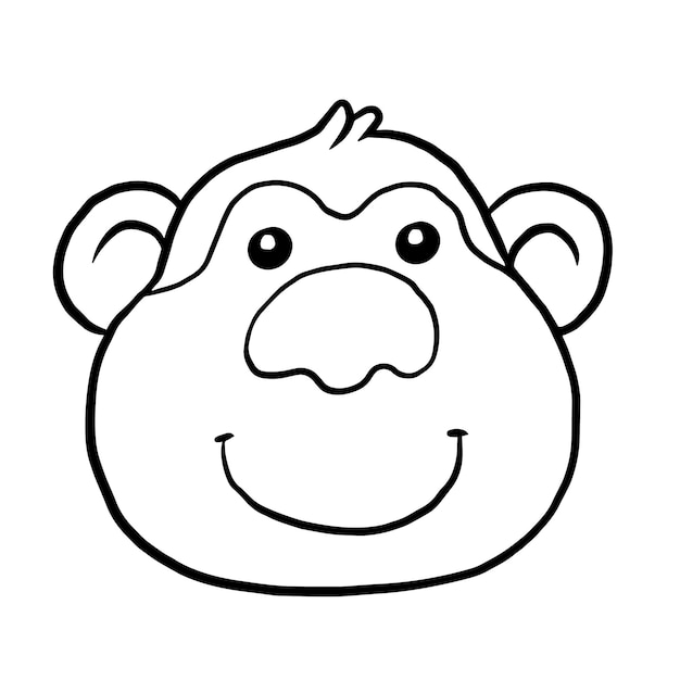 dibujos animados animal lindo kawaii garabato colorear página dibujo