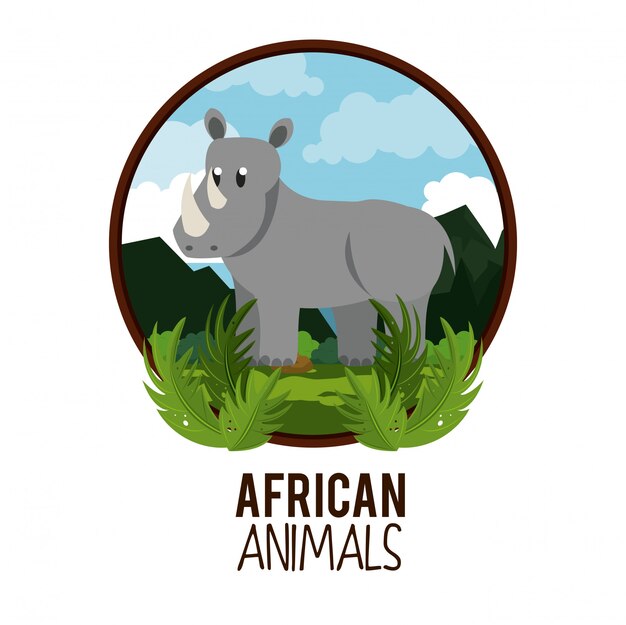 Dibujos animados de animales africanos