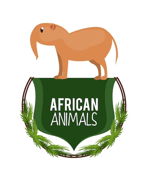 Vector dibujos animados de animales africanos