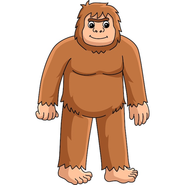 Dibujos animados de animales Bigfoot color Clipart