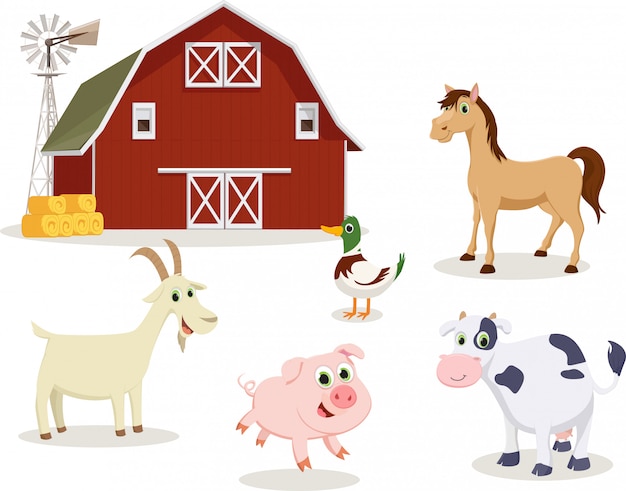 Dibujos animados de animales de granja