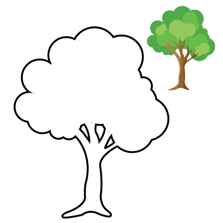 Vector dibujos animados de árboles 10