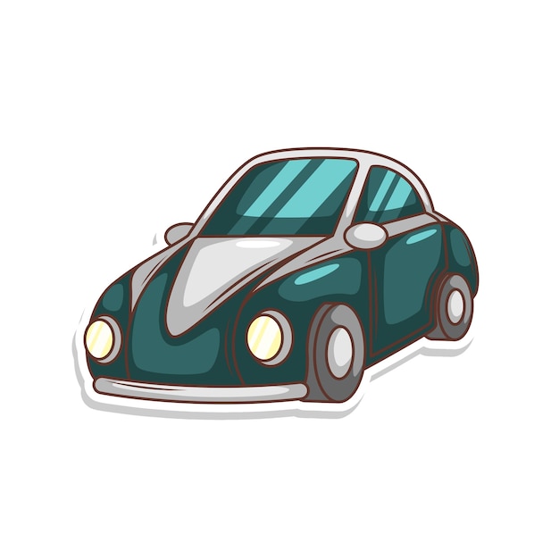 dibujos animados arte de ilustración de transporte de coches lindos