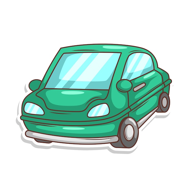 dibujos animados arte de ilustración de transporte de coches lindos