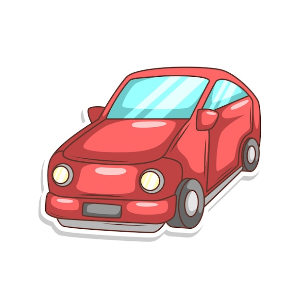 dibujos animados arte de ilustración de transporte de coches lindos