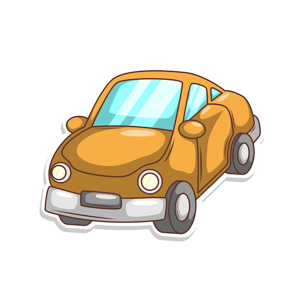 dibujos animados arte de ilustración de transporte de coches lindos