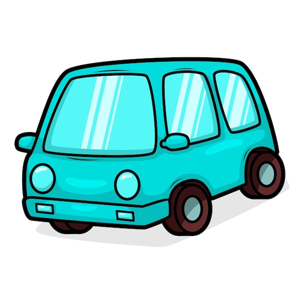 dibujos animados arte de ilustración de transporte de coches lindos